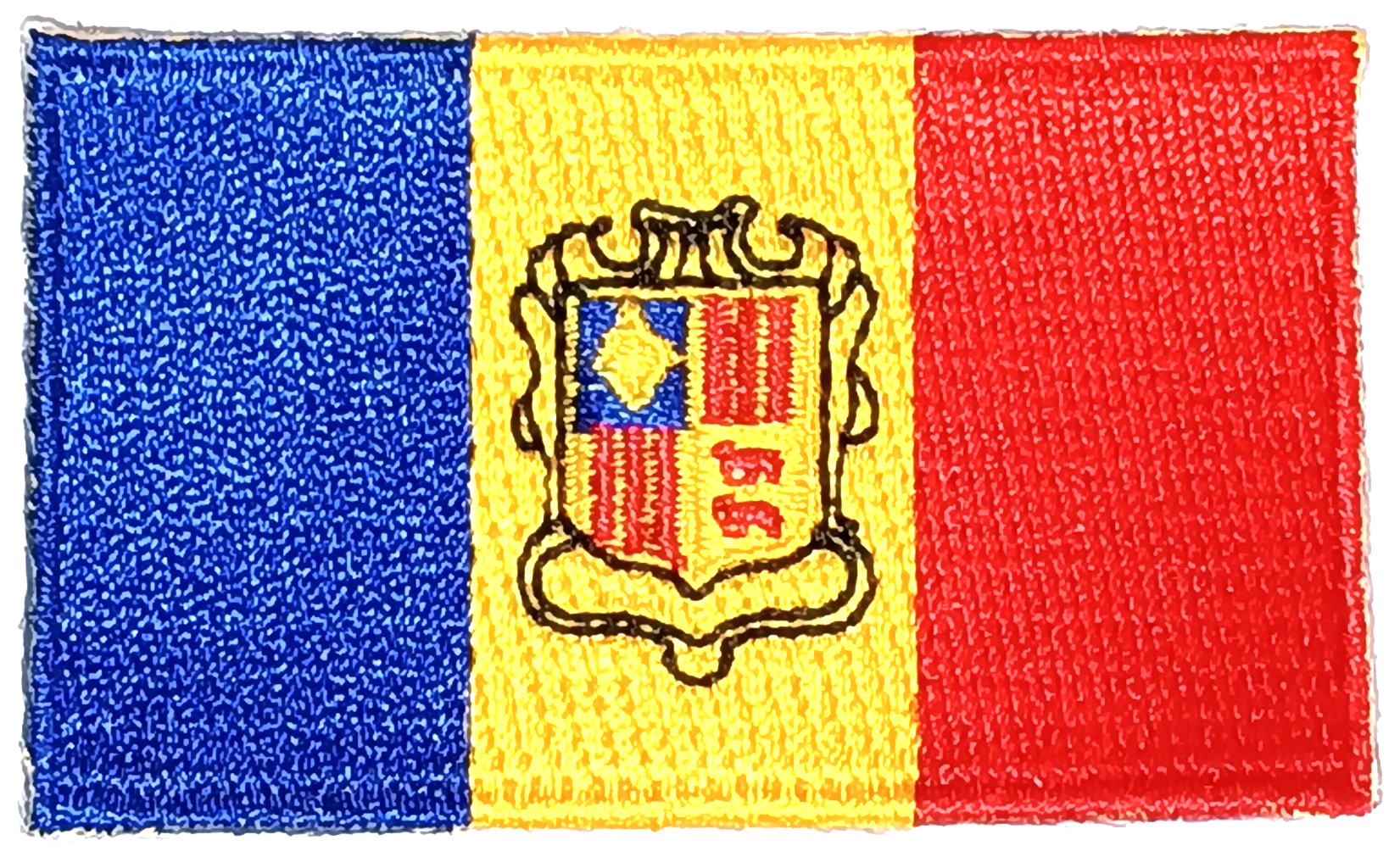 ANDORRA TYGMÄRKE 65X38mm