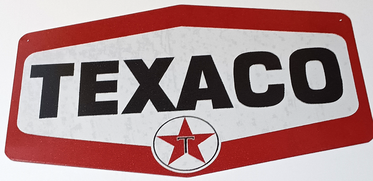 TEXACO PLÅTSKYLT 420x255mm