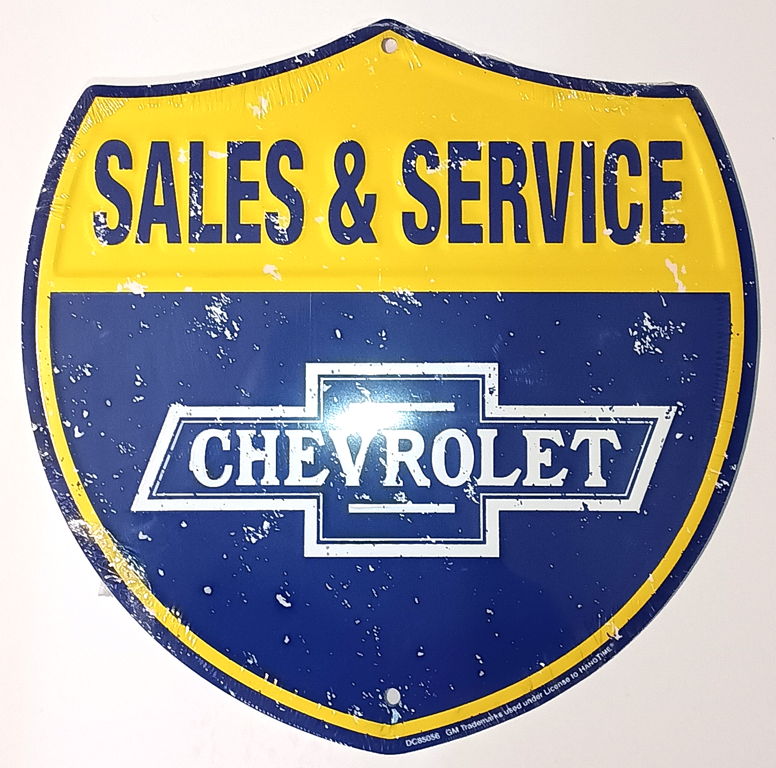 CHEVROLET SALES & SERVICE PLÅTSKYLT I ALUMINIUM ca295x295mm