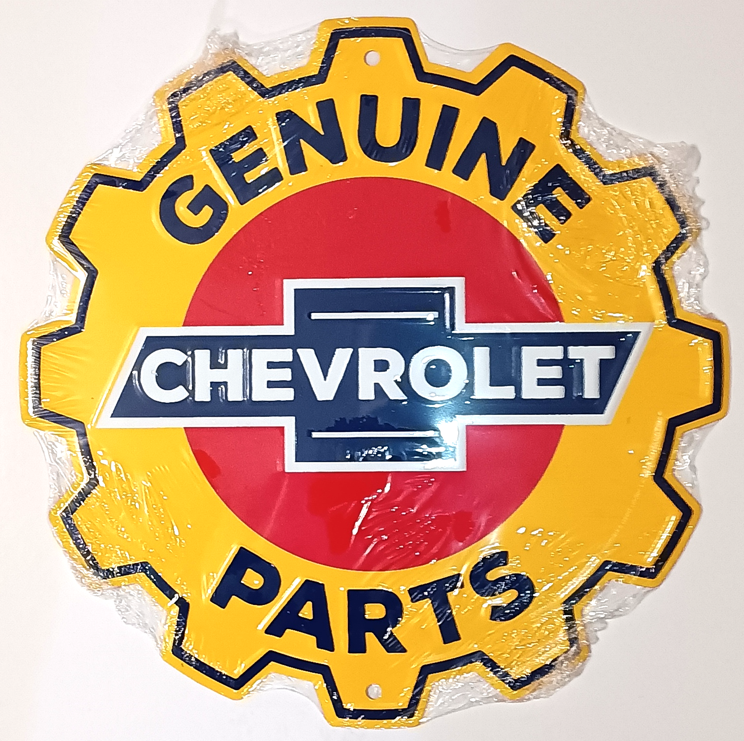 CHEVROLET GENUINE PARTS PLÅTSKYLT I ALUMINIUM ca295mm