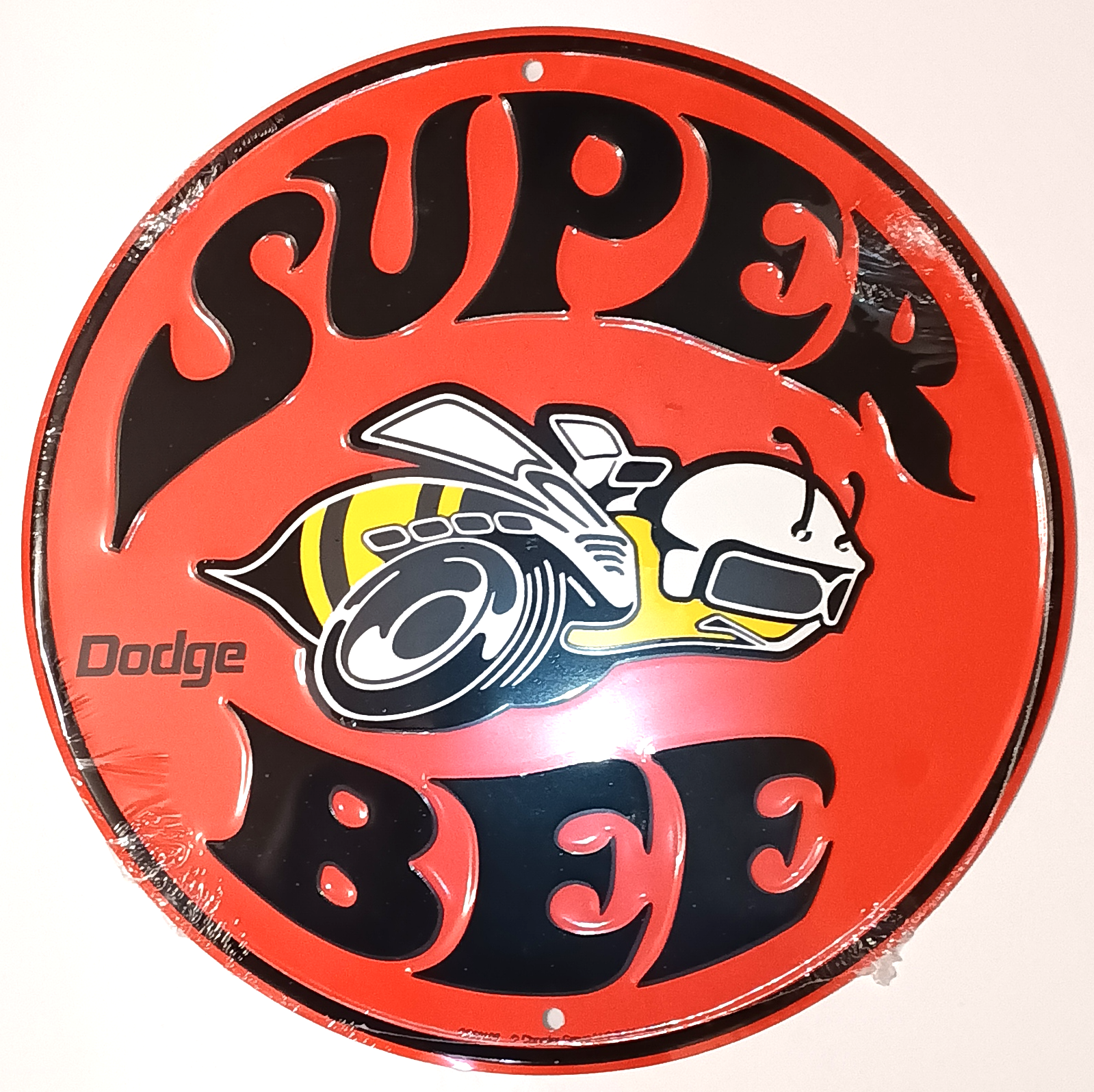 DODGE SUPER BEE PLÅTSKYLT I ALUMINIUM ca305mm