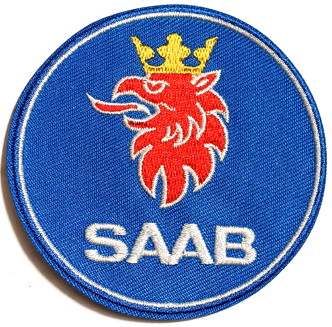 SAAB TYGMÄRKE PATCH 77mm