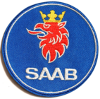 SAAB TYGMÄRKE PATCH 77mm
