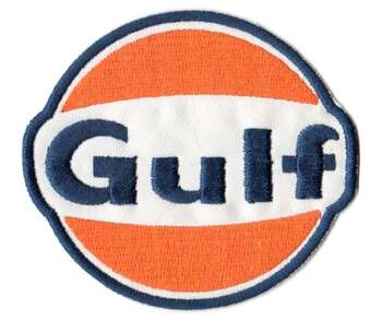 GULF TYGMÄRKE 85x75mm