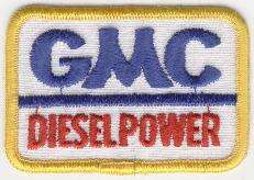 GMC DIESELPOWER TYGMÄRKE 75x52mm