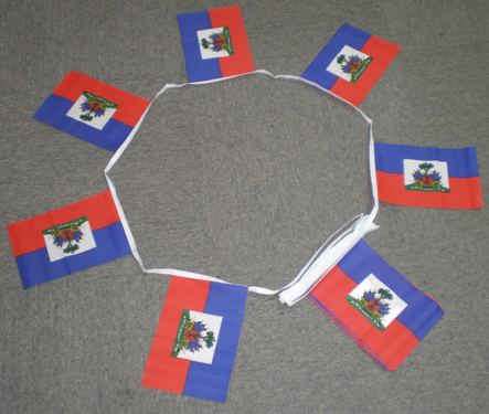 HAITI FLAGGSPEL 6 METER LÅNGT MED 20 FLAGGOR