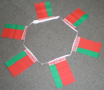 VITRYSSLAND/BELARUS FLAGGSPEL 6 METER LÅNGT MED 20 FLAGGOR