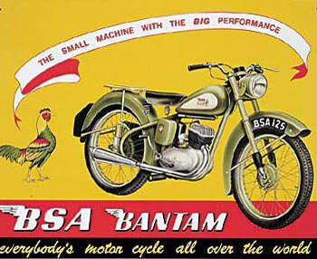 BSA BANTAM PLÅTSKYLT 41x30cm