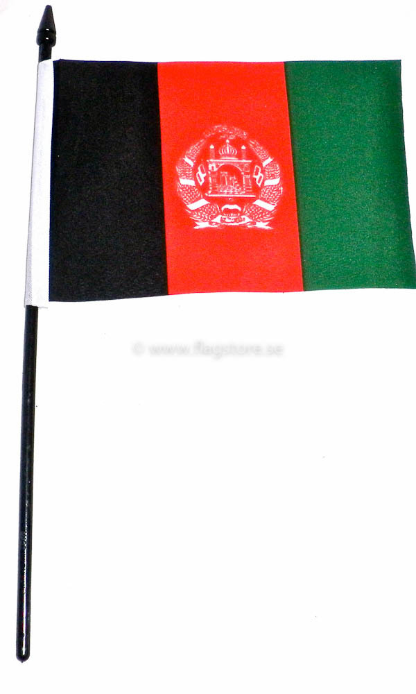 AFGHANISTAN HANDFLAGGA 23X15CM