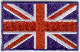 STORBRITANNIEN UNION JACK TYGMÄRKE 88x58mm