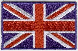 STORBRITANNIEN UNION JACK TYGMÄRKE 88x58mm