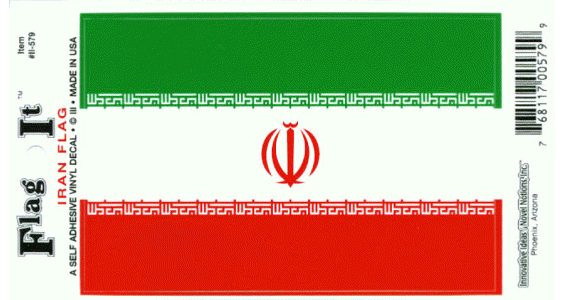 IRAN DEKAL 127X90MM