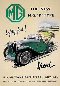 MG 1934 MGP PLÅTSKYLT 41x30cm
