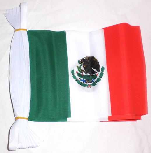 MEXICO FLAGGSPEL 6 METER LÅNGT MED 20 FLAGGOR