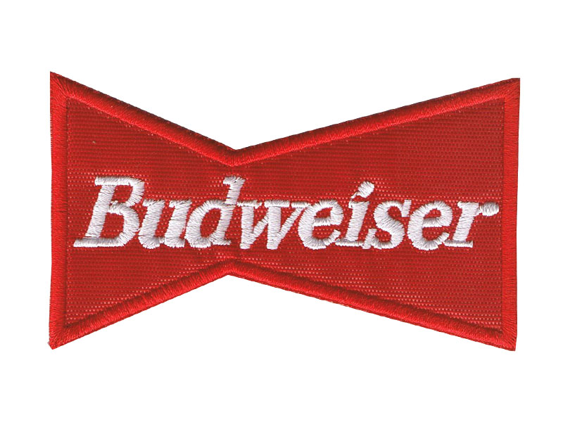 BUDWEISER TYGMÄRKE 92x55mm