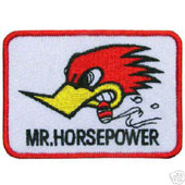 MR HORSEPOWER TYGMÄRKE 75x55mm