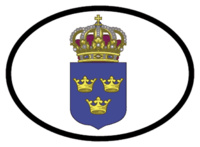 SVERIGE RIKSVAPEN REFLEKTERANDE DEKAL 120x90mm