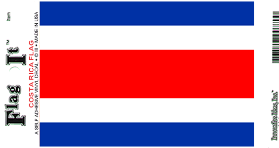 COSTA RICA DEKAL 127X90MM