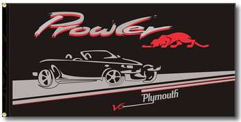 PLYMOUTH PROWLER FLAGGA 120X60CM