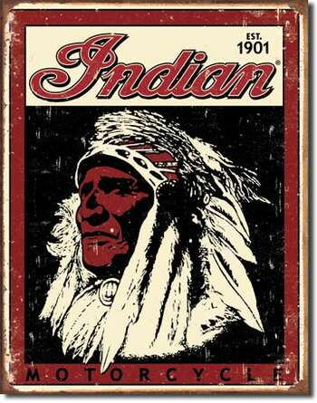 INDIAN PLÅTSKYLT 40,5x31,5cm