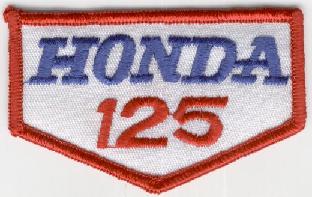 HONDA 125 TYGMÄRKE 83x52mm