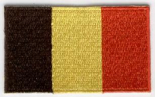 BELGIEN TYGMÄRKE 65x38mm