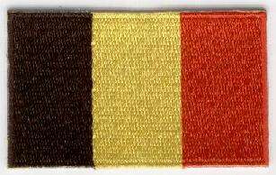 BELGIEN TYGMÄRKE 65x38mm