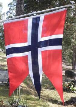 NORGE FLAGGA TUNGAD 150X90CM