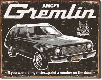 AMC GREMLIN PLÅTSKYLT 40,5x31,5 cm