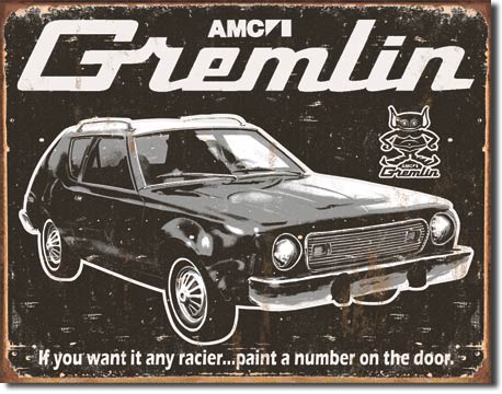 AMC GREMLIN PLÅTSKYLT 40,5x31,5 cm