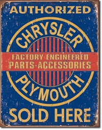 CHRYSLER/PLYMOUTH PLÅTSKYLT 40,5x31,5cm
