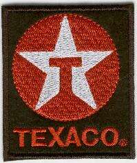 TEXACO TYGMÄRKE 75x65mm