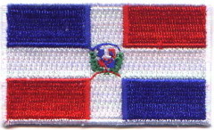 DOMINIKANSKA REPUBLIKEN TYGMÄRKE 65x38mm