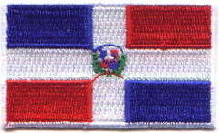 DOMINIKANSKA REPUBLIKEN TYGMÄRKE 65x38mm