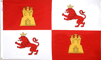 SPANIEN CASTILLA Y LEÓN FLAGGA 150X90CM