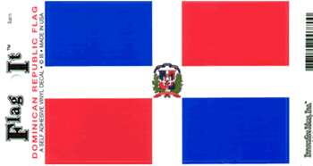 DOMINIKANSKA REPUBLIKEN DEKAL 127X90MM