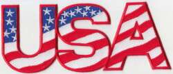 USA TYGMÄRKE 125x52mm