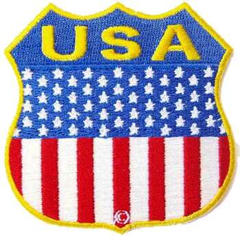 USA TYGMÄRKE 70x70mm