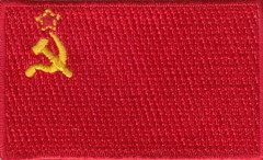 SOVJETUNIONEN-USSR-CCCP TYGMÄRKE 65X38mm