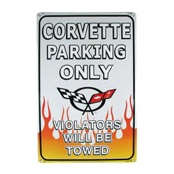 CHEVROLET CORVETTE PARKERINGSKYLT 43,5x28,5cm