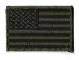USA FLAGGA "GRÖNT" TYGMÄRKE 52x77mm
