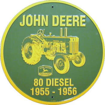 JOHN DEERE 80 DIESEL PLÅTSKYLT 30cm