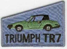 TRIUMPH TR7 TYGMÄRKE 100x72mm