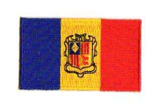 ANDORRA TYGMÄRKE 65X38mm