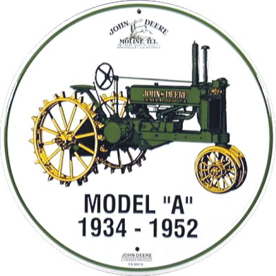 JOHN DEERE MODEL A PLÅTSKYLT 30cm