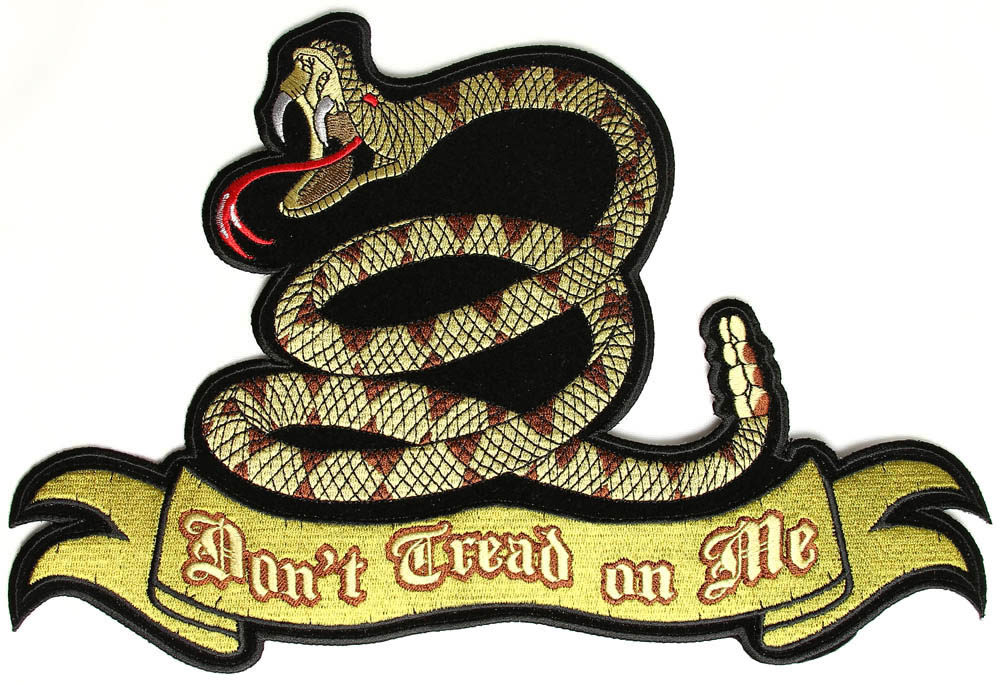DON'T TREAD ON ME RYGGMÄRKE 300x200mm