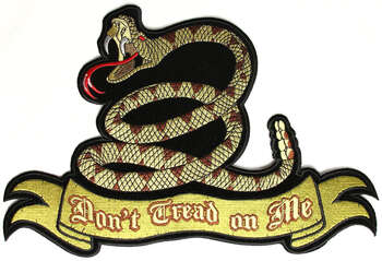 DON'T TREAD ON ME RYGGMÄRKE 300x200mm