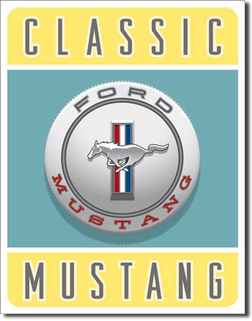 FORD MUSTANG PLÅTSKYLT 40,5x31,5cm