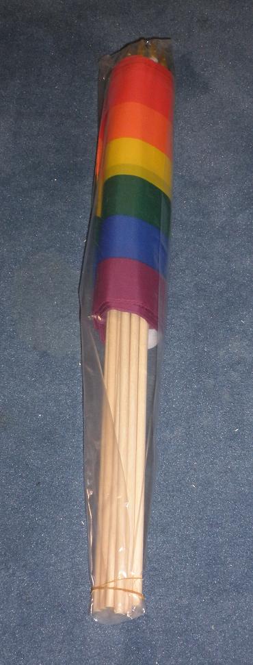 12-PACK PRIDE HANDFLAGGA 45X30CM