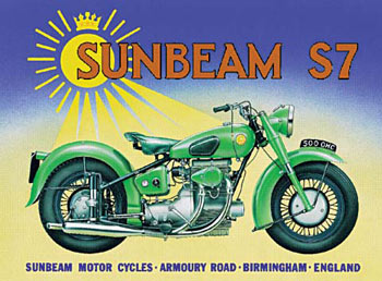 SUNBEAM S7 PLÅTSKYLT 41x30cm